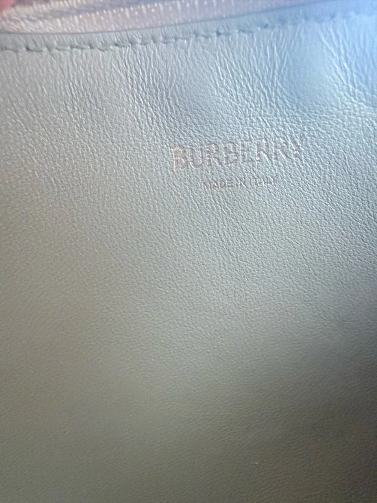 Burberry Black & Cream Check Canvas Crossbody Bag with Blue Accent - Picture 10 of 14